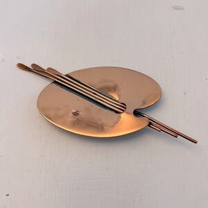 Vintage Renoir Copper Artist Paint Pallet Pin Brooch MCM mid century modern